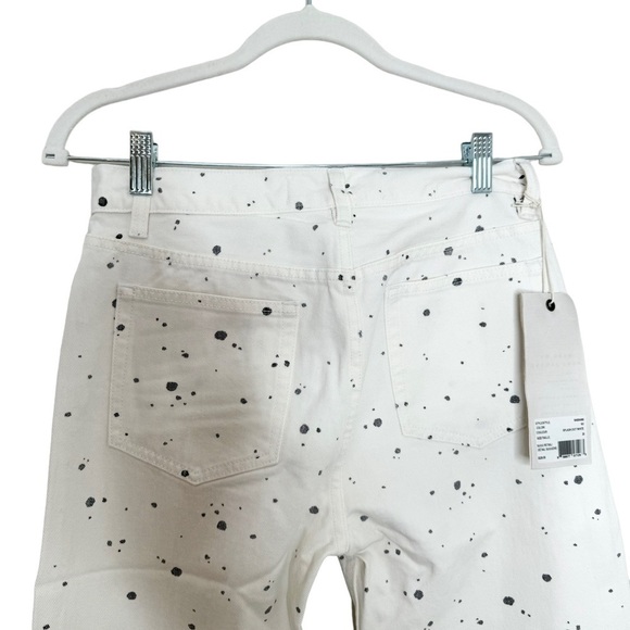 New Marc By Marc Jacobs White Annie Splash Dot Boyfriend Cut Jeans - Picture 5 of 7